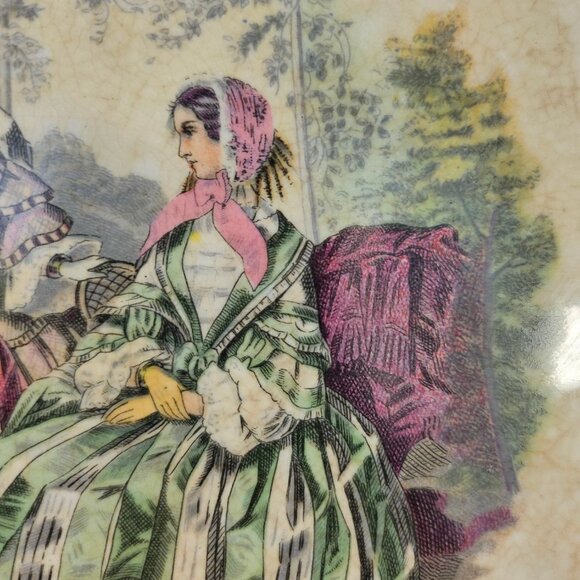 1940s Oval Salem China Serving Platter Tray Victory Post War Design - Picture 5 of 14